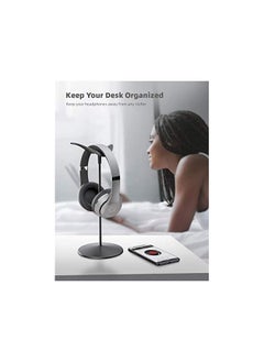Lamicall Headphone Stand Desktop Headset Holder - Desk Earphone Stand For All Headsets Such As Airbuds Max Hyperx Gaming Headphones Beats / Sennheiser Music Headphones - Black  - Image 4
