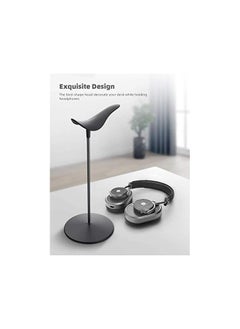 Lamicall Headphone Stand Desktop Headset Holder - Desk Earphone Stand For All Headsets Such As Airbuds Max Hyperx Gaming Headphones Beats / Sennheiser Music Headphones - Black  - Image 3