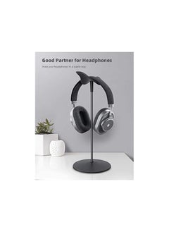 Lamicall Headphone Stand Desktop Headset Holder - Desk Earphone Stand For All Headsets Such As Airbuds Max Hyperx Gaming Headphones Beats / Sennheiser Music Headphones - Black  - Image 2