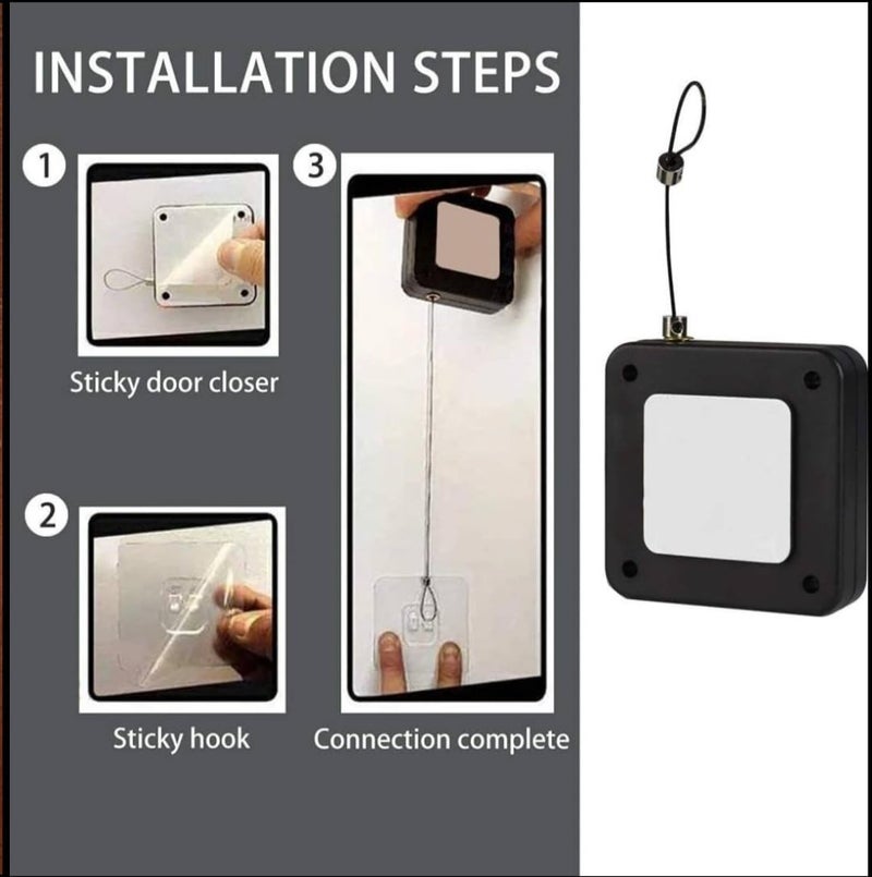 Automatic Sensor Door Closer SelfClosing Mechanism Black - Image 3