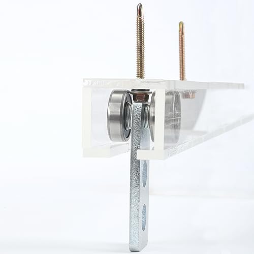Fuperoo 2Wheel Trolley Assembly Rollers.Bearing Trolley Assembly.The top of The Trolley has Room for Set Screws, Allowing The use of a 1-5/8" high Strut Channel to Save on Construction Costs. - Image 4