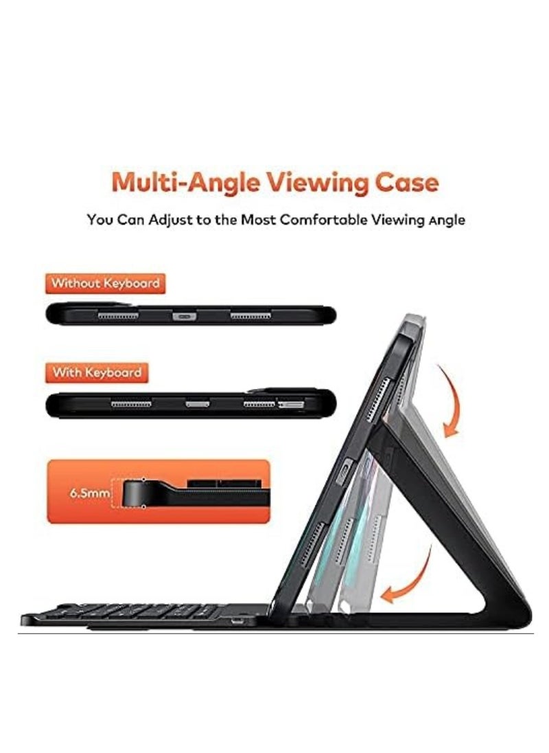 ELTRAZONE Arabic and English Keyboard Case for iPad Pro 11 inch 3rd Generation 2021 / iPad Pro 11-inch 2020 &2018, iPad Air 4th Gen, Lightweight Cover with Detachable Keyboard& Pencil Holder(iPad Pro 11, Black) - Image 3