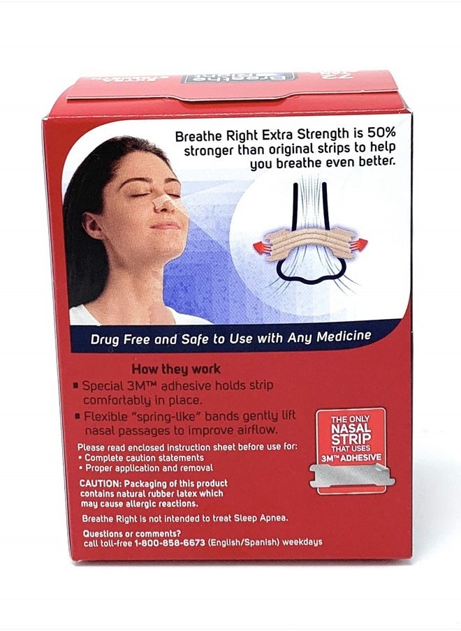 Breathe Right - Extra Nasal Strips, 72 Count (Premium Pack) - Image 1
