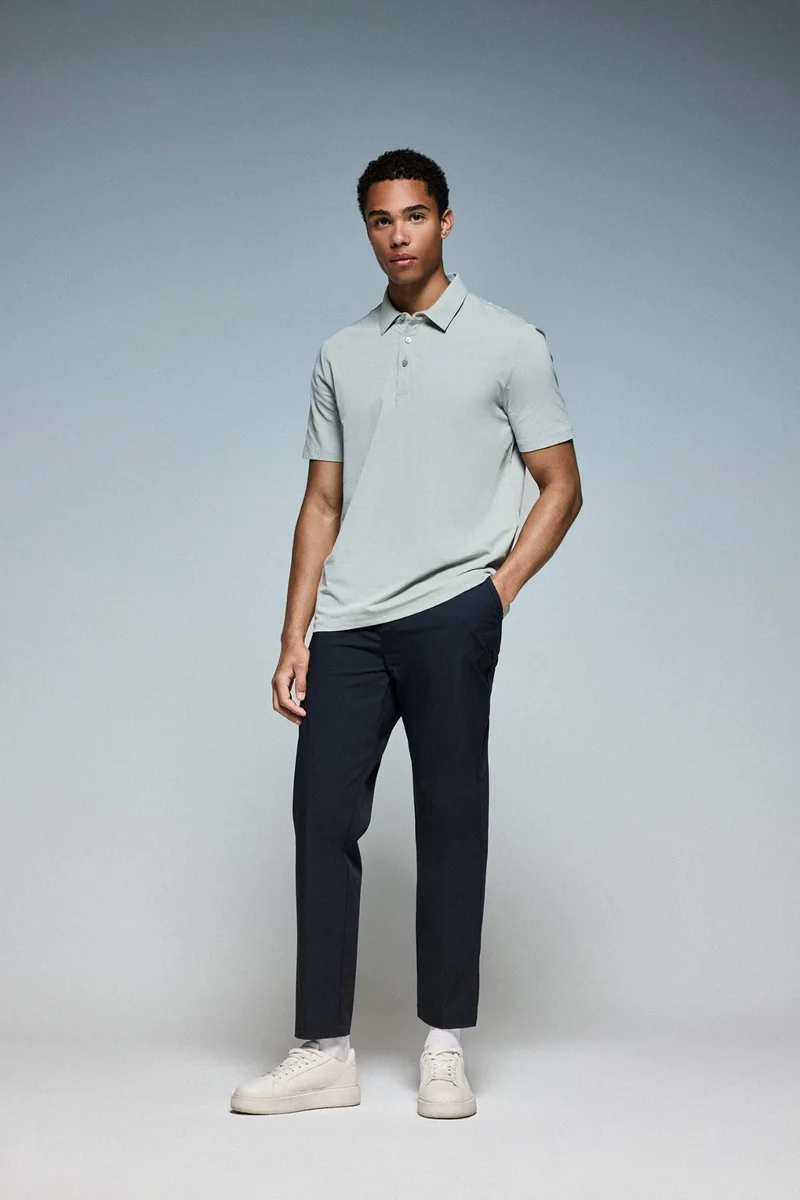 ديفاكتو Standard Fit Short Sleeve Polo T-Shirt