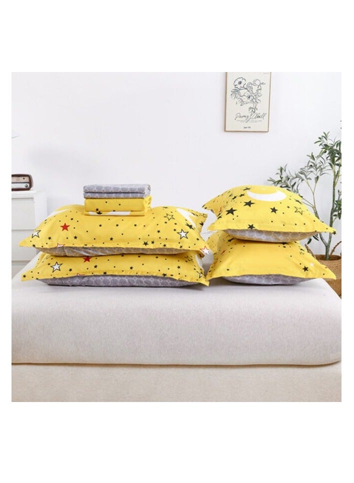 بروماس طقم غطاء لحاف مزدوج الحجم مكون من 6 قطع، 1 غطاء لحاف + 1 ملاءة مسطحة + 4 أكياس وسائد، ألياف دقيقة، الهندباء - Image 2