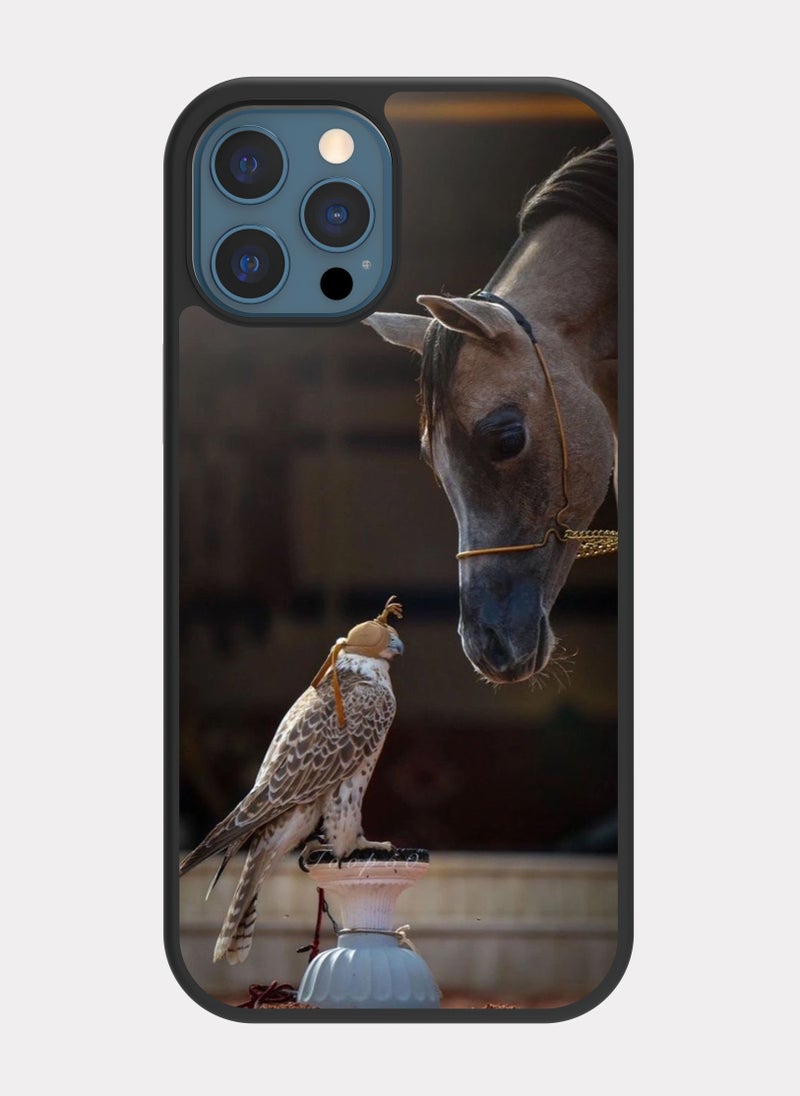 PXLAAT iPhone 12 Pro Max case cover Hawk And Horse - Image 1