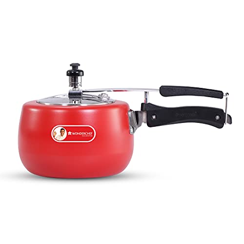 Wonderchef Regalia Aluminium Pressure Cooker Inner Lid, Red, 3L - Image 1