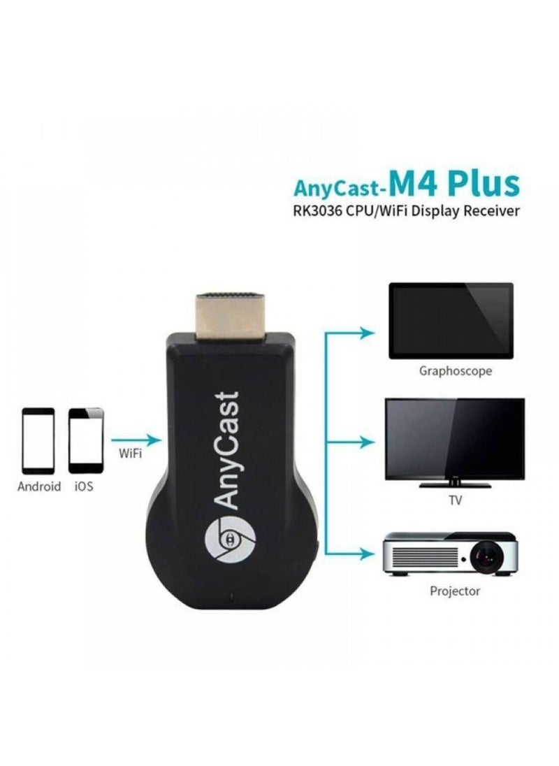 Anycast M4 PLUS 1080P Wireless HD Portable Media Player Streamer Wifi Display Dongle for Projector Smartphone Tablets