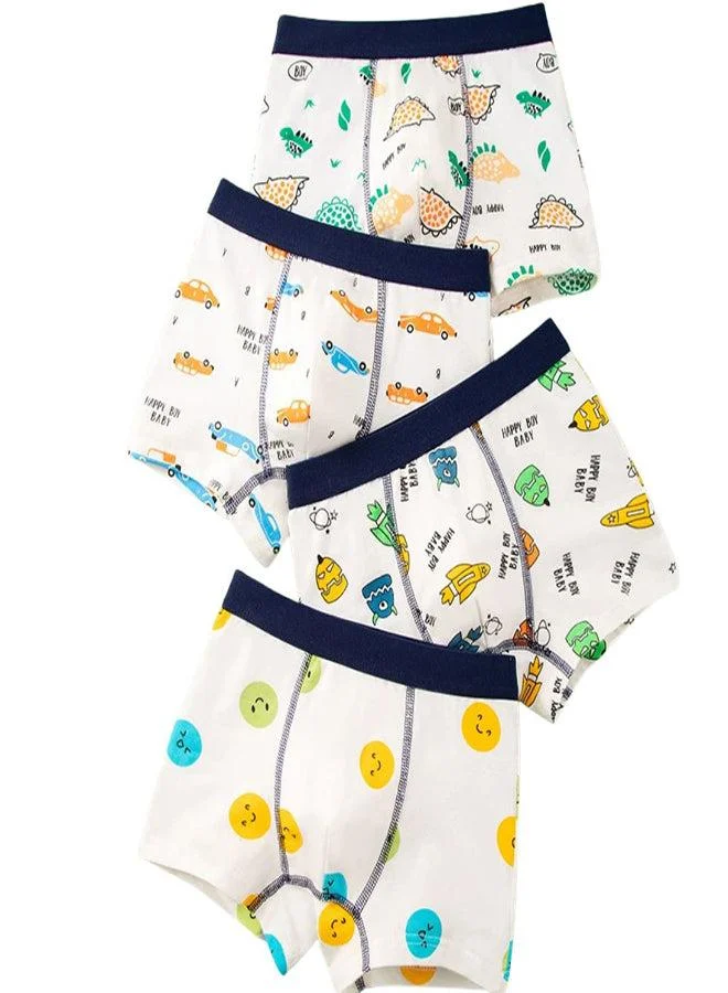 babyqlo Boys Cotton Fun Icon Boxer Pack of 4