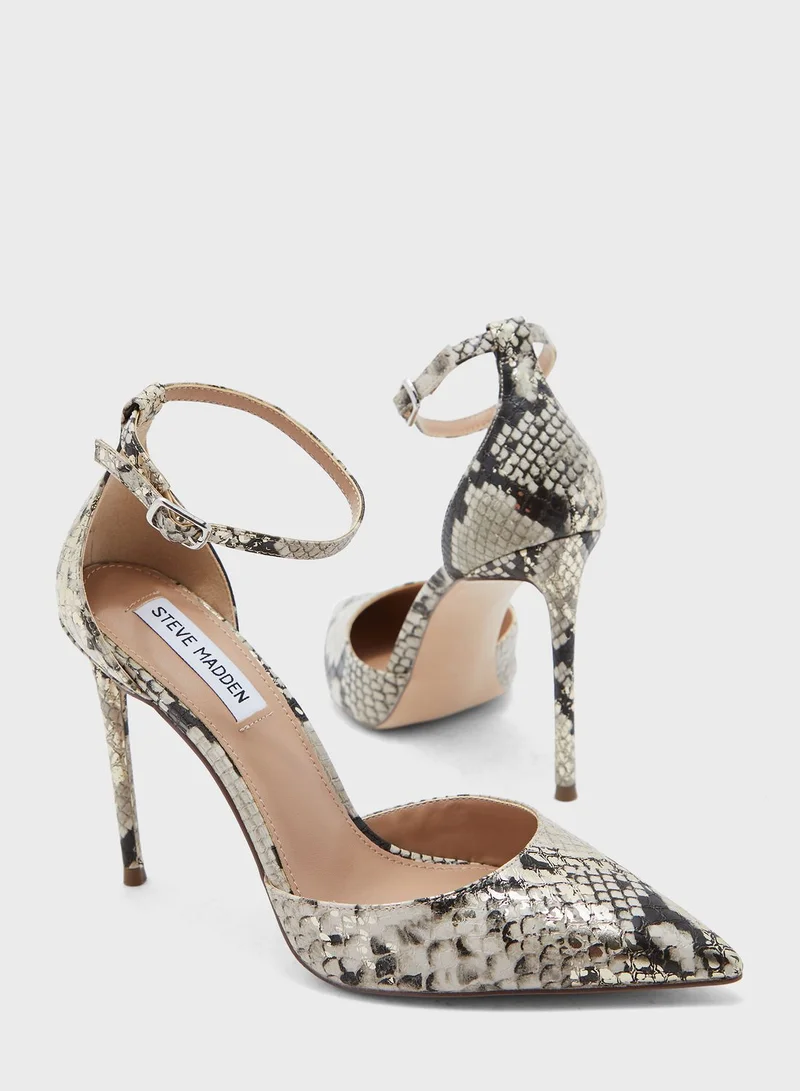 STEVE MADDEN Volt Ankle Strap High Heel Pump