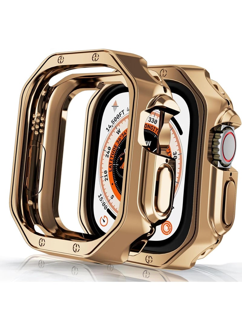 Y&D For Apple Watch Ultra 8/7 Generation 42/44/45mm Metal Strap With TPU Plating Case Suit - Image 2