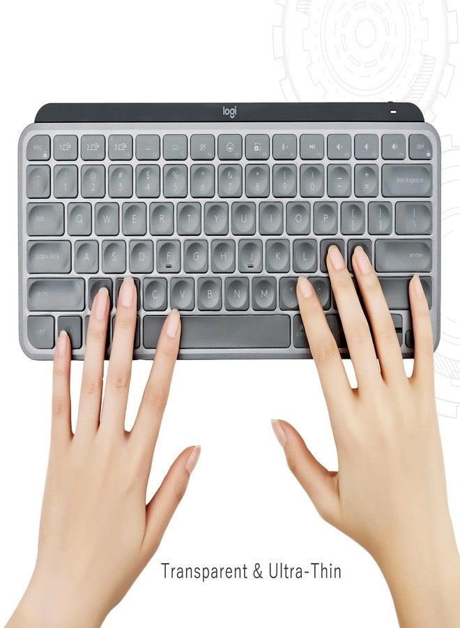 Digi-Tatoo Keyboard Cover for Logitech MX Keys Mini (US Layout) - Ultra Thin, High Transparency Keyboard Cover Keyboard Protector Skin - Image 4