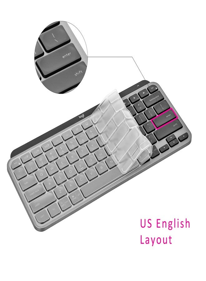 Digi-Tatoo Keyboard Cover for Logitech MX Keys Mini (US Layout) - Ultra Thin, High Transparency Keyboard Cover Keyboard Protector Skin - Image 2