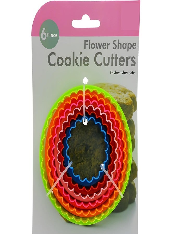 Bexter Cookie Biscuit Cutter Set, 6-Pack Dual-Sided Round Plastic Cutters, Smooth & Ruffled Edges, Multi-Size Shapes for Cookies, Cake, Fruit & Vegetables - Image 4