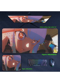 Cyberpunk Edge Walker Mouse Pad Computer Desktop Pad Lucy Edge Runner Cyberpunk 2077 Surrounding-Color:900x400x5mm-Pattern:Edge Walker 027