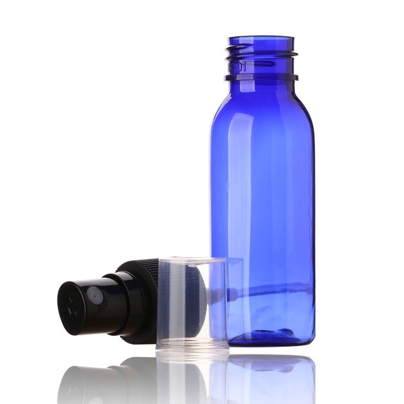 SINIDE Plastic Spray Bottles 30ML - 4 Pack 1oz Cobalt Blue Empty PET Refillable Cosmetic Perfume Atomizer Container with Fine Mist Sprayer for Essential Oils,liquids,Aromatherapy,Travel Size (Blue) - Image 4