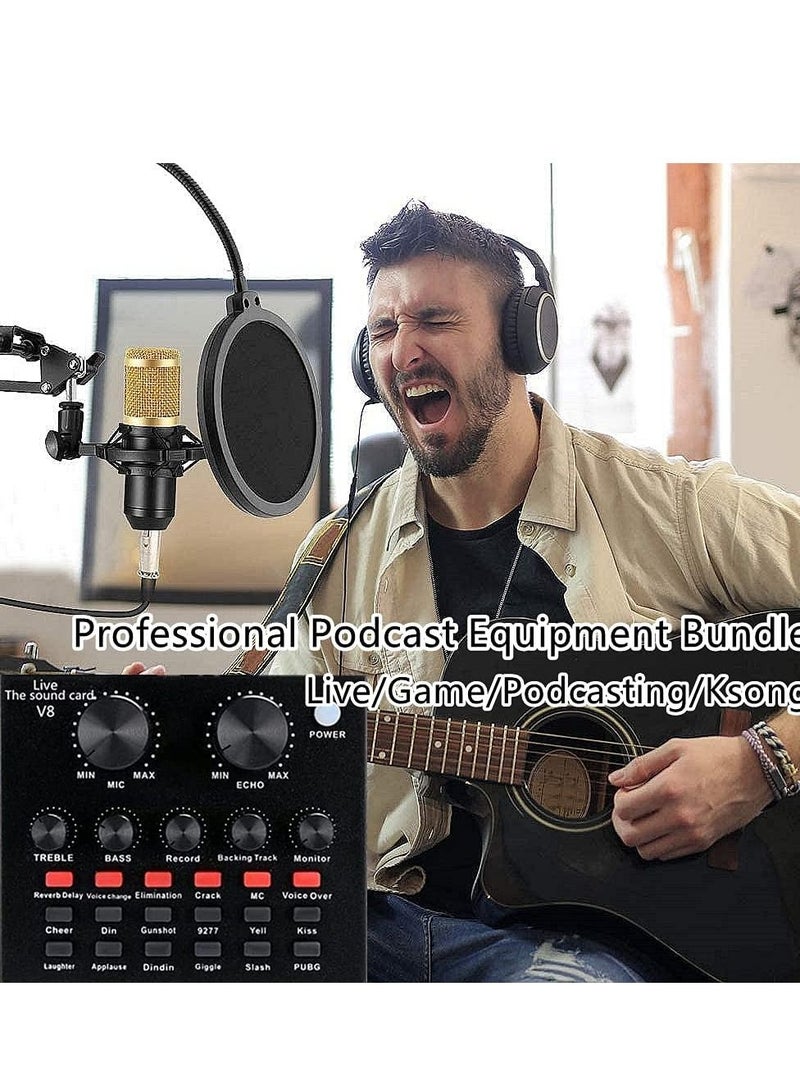 Phone Planet Condenser Microphone BundleMic Kit with Live Sound Card, Adjustable Mic Suspension Scissor Arm - Image 2