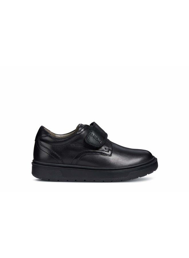 GEOX Boys' Riddock Hook and Loop Dress Sneaker Shoe, Black Oxford, 9 Little Kid - Image 2
