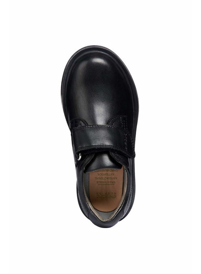 GEOX Boys' Riddock Hook and Loop Dress Sneaker Shoe, Black Oxford, 9 Little Kid - Image 4