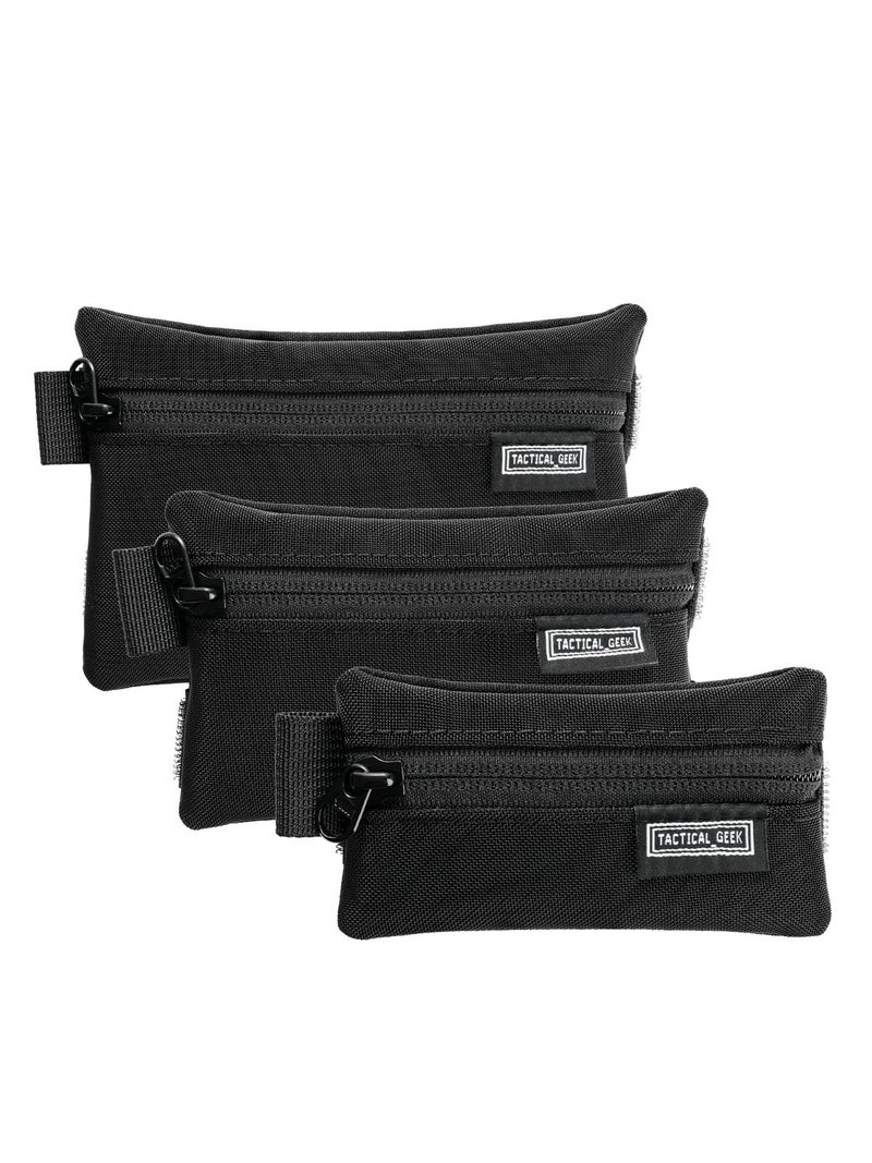 TACTICAL_GEEK Storage A5 EDC Storage Pouch Set, Molle EDC Gadget Bag, Multi-Functional Utility Small Tool Pocket, Small Organizer for Daily Carry (Transparent Black) - Image 1
