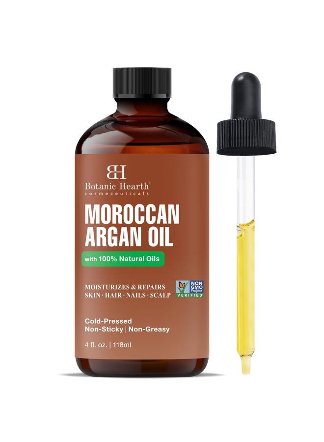 Botanic Hearth Argan Hair Oil for Adult Hydration, Nourishing, Strengthening, Curly, Frizzy, Dry, Damaged Hair, Non-GMO Verified, 4 fl oz, 1 Count - Image 1