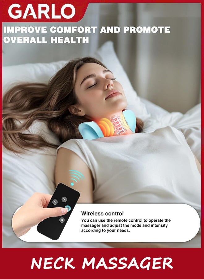 جارلو مسالك الرقبة ، استرخاء الرقبة والكتف مع الحرارة ، 3 أوضاع ، وسائد الرقبة المحمولة لتخفيف الألم واسترخاء العضلات ، جهاز الجر عنق الرحم بزاوية 26 درجة للظهر والرقبة والكتف - Image 3