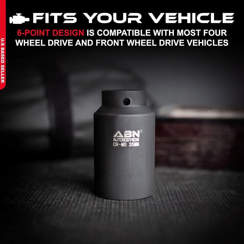 ABN 35mm Axle Nut Socket, 1/2" Drive, 6 Point - Universal for Vehicle Installation and Repair - Image 3