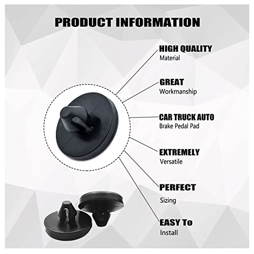 TEMI 12 Pieces Brake Switch Stopper, Car Brake Light Switch Stopper Brake Switch Pad Automotive Clutch Pedal Stopper 90541-06036 - Image 3