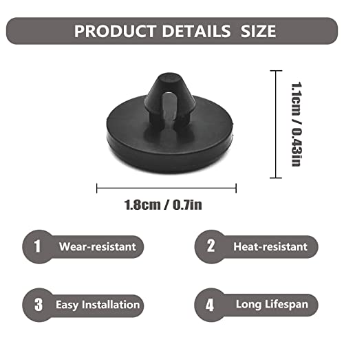 TEMI 12 Pieces Brake Switch Stopper, Car Brake Light Switch Stopper Brake Switch Pad Automotive Clutch Pedal Stopper 90541-06036 - Image 2