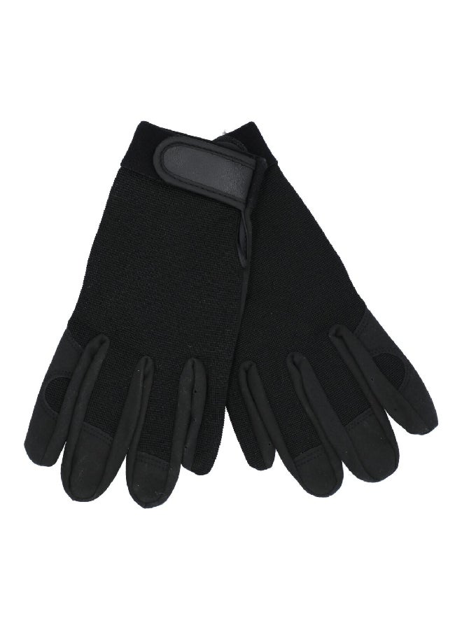 Regal Leather Grip Hook and Loop Closure Mechanic Gloves Pair Black Medium 99471 - Image 2