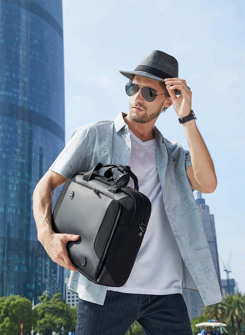 Business Laptop Briefcase, Durable School Office Bag Laptop Suitcase for Men, Black