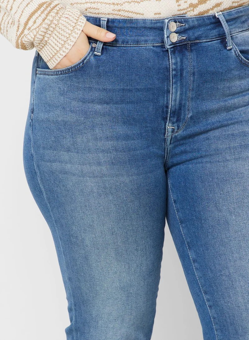 Only Carmakoma Flared High Waist Jeans