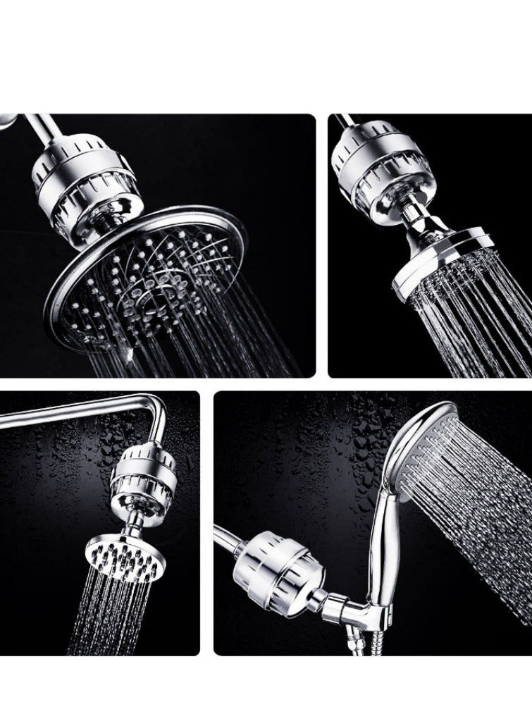 20-Stage Shower Filter, Removes Chlorine and Fluoride, Softens Water, Moisturizes Skin, Comes with Two Cartridges  - Image 5