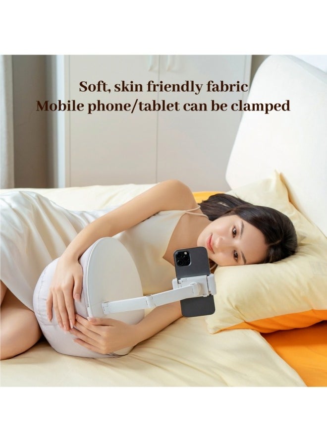 Generic - Tablet Pillow Holder for Bed,Pillow-shaped Phone/iPad Stand,Multifunctional Cushion,360° Rotatable Adjustment,Fits 4.9 to 12.9 Inch Tablets/Phones/Kindle (Enamel Grey) - Image 1