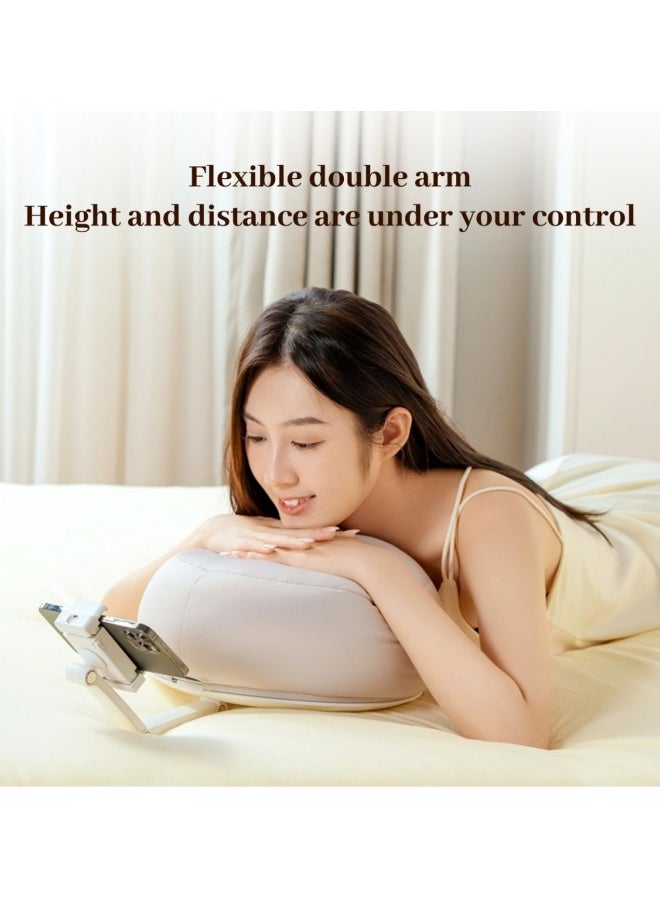 Generic - Tablet Pillow Holder for Bed,Pillow-shaped Phone/iPad Stand,Multifunctional Cushion,360° Rotatable Adjustment,Fits 4.9 to 12.9 Inch Tablets/Phones/Kindle (Enamel Grey) - Image 1