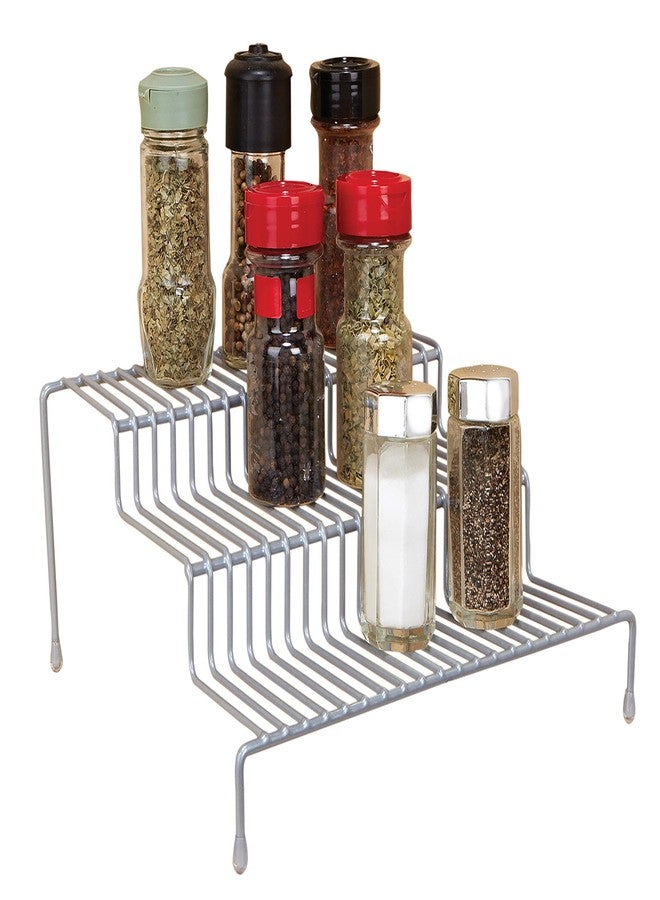 Kitchen Details 3 Tier Free Standing Spice Rack | Organizer Shelf | Countertop | Pantry | Kitchen Cabinet | Grey - Image 1