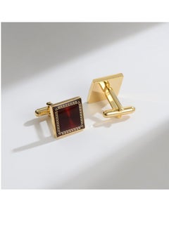 Generic Vintage Patch Copper Cufflinks, Gold-Plated Chrome-Plated Cufflinks For Men's Suits, Business Formal Shirts And Accessories  - Image 1