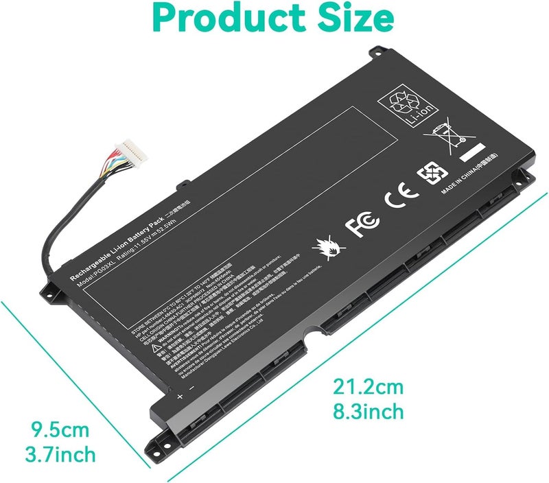 Wefly بطارية PG03XL لجهاز HP Pavilion Gaming 15-DK 15T-DK 15-EC 15-DK0XXX 15-DK0055NR 15T-DK200 15-EC0013DX 15-EC1073DX 15Z-EC200 16-A0032DX 16-A0035NR L48495-005 3ICP6/60/72 HSTNN-DB9G HSTNN-OB1I L48430-AC1 - Image 2