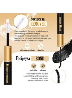 Focipeysa Focipeysa Lash Extension Kit Thick Eyelash Extension Kit 10-18mm Fluffy Lash Clusters 200D Individual Eyelashes Kit with Lash Bond, Lash Remover, Lash Applicator, DIY Lashes Extension  - Image 3