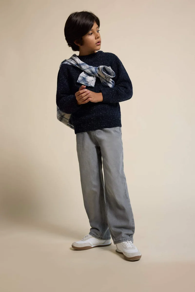 ديفاكتو Boy Wide Straight Leg Jeans