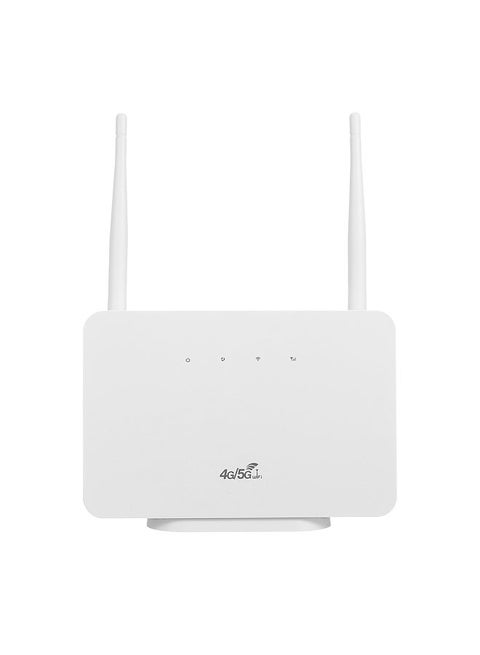 4G Wireless Router LTE CPE Router 300Mbps Wireless Router with 2 High-gain External Antennas SIM Card Slot UK Plug