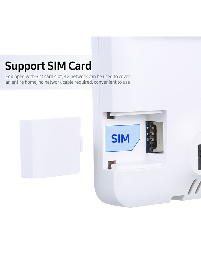 4G Wireless Router LTE CPE Router 300Mbps Wireless Router with 2 High-gain External Antennas SIM Card Slot UK Plug