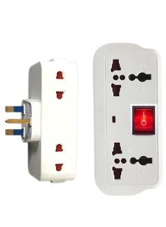 Universal Adapter with 4 Electrical Multi socket plug, Multiple Outlet Extender, Side Outlet Splitter Box, Wall Tap Power Plug Expander for Home And Office Use