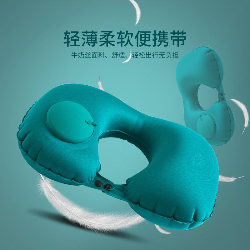 Inflatable Travel Neck Pillow U-Shaped Cushion for Office and Travel, Portable - Image 3