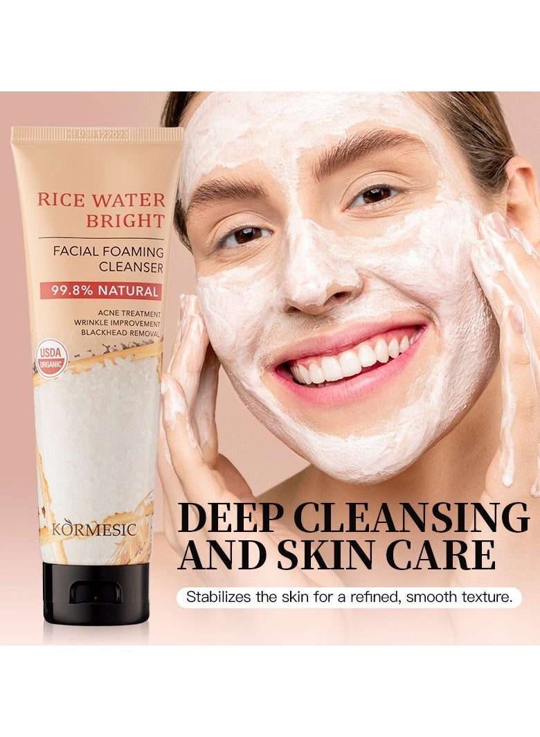 Kormesic Rice Water Foam Cleanser - Gentle Nourishment & Deep Cleansing 150ml - Image 5