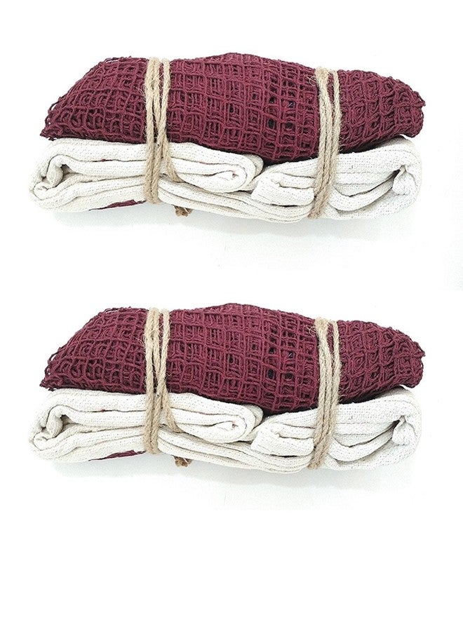 SPANCOBadminton Net With Cotton Border, Pair, Brown - Image 1
