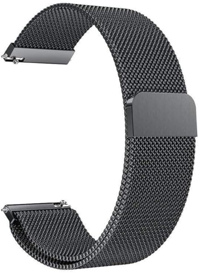 Jasinber - Jasinber Milanese Loop Stainless Steel Strap Wrist Replacement Band for Samsung Galaxy Watch 46mm / Gear S3 Frontier / S3 Classic (Black) - Image 1