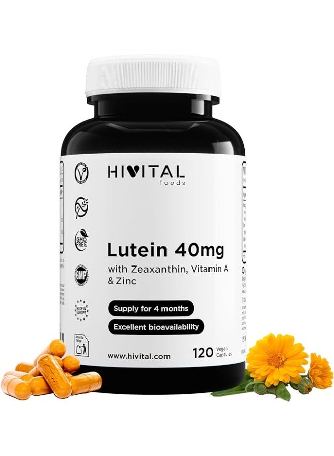 هيڤيتال Lutein 40mg ,helps treat vision problems, 120 vegan capsule - Image 1