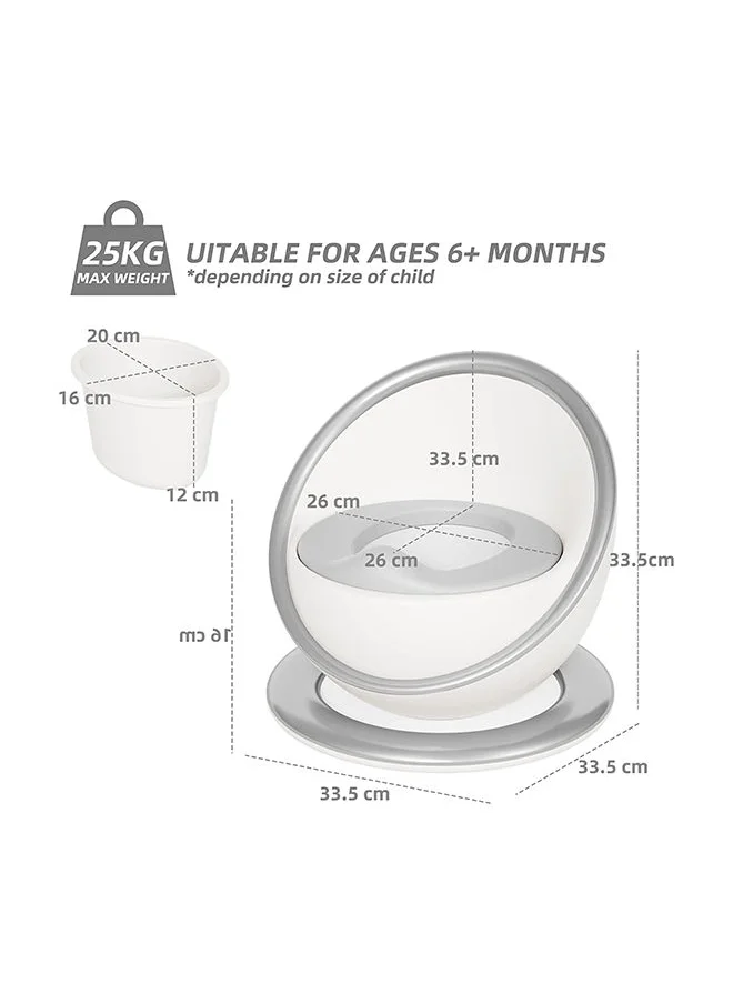 mini panda Space Tolly Potty Training Seat, Cool Gray