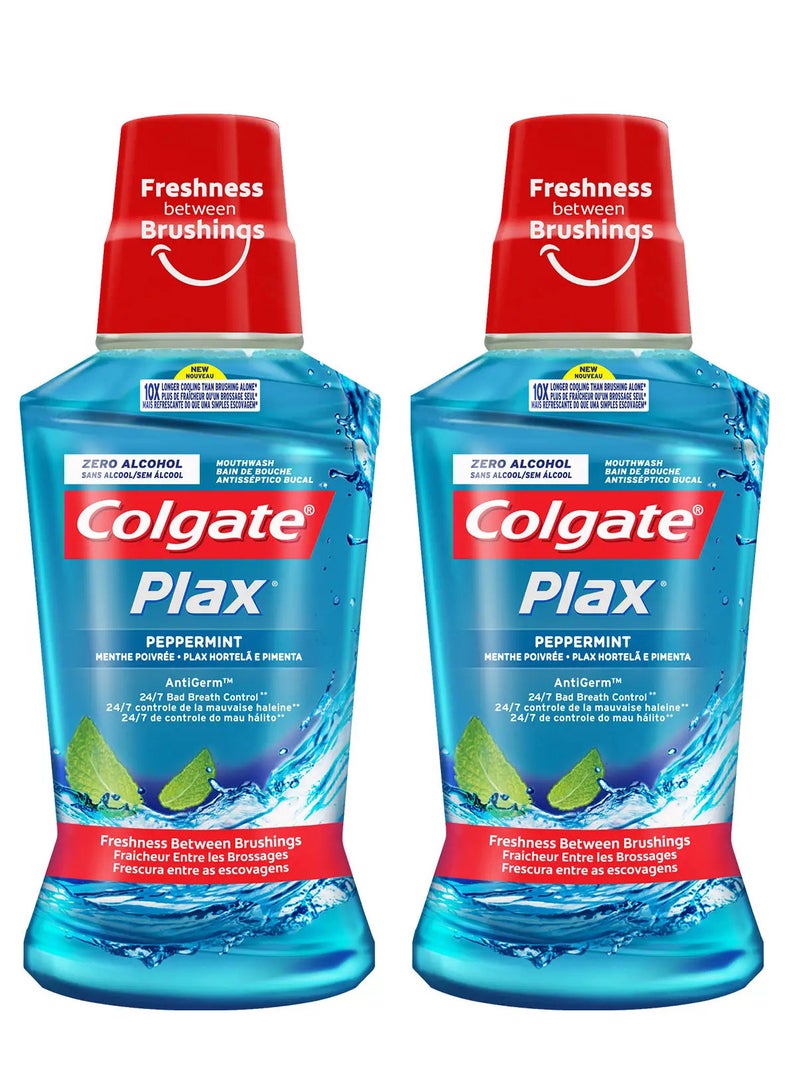 Colgate Pack Of 2 Colgate Plax Peppermint Mouth Wash 250 ml - Image 3
